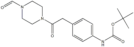 tert-butyl 4-[2-(4-formylpiperazin-1-yl)-2-oxoethyl]phenylcarbamate 结构式