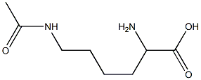 6-(acetylamino)-2-aminohexanoic acid 化学構造式