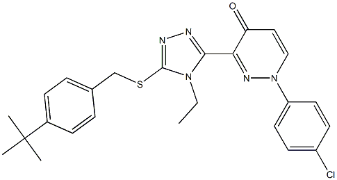 3-(5-{[4-(tert-butyl)benzyl]sulfanyl}-4-ethyl-4H-1,2,4-triazol-3-yl)-1-(4-chlorophenyl)-4(1H)-pyridazinone