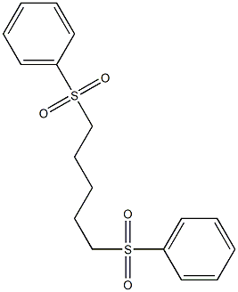 1-{[5-(phenylsulfonyl)pentyl]sulfonyl}benzene Struktur