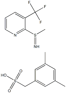S-Methyl-S-[3-(trifluoromethyl)pyrid-2-yl]sulphilimine mesitylenesulphonate Struktur