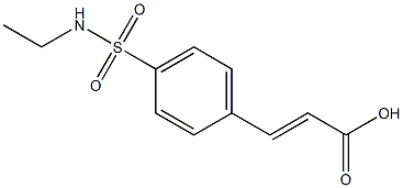 (2E)-3-{4-[(ethylamino)sulfonyl]phenyl}acrylic acid Structure