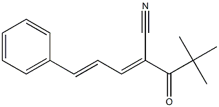 (2E,4E)-2-(2,2-dimethylpropanoyl)-5-phenyl-2,4-pentadienenitrile Struktur