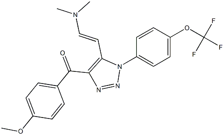 {5-[(E)-2-(dimethylamino)ethenyl]-1-[4-(trifluoromethoxy)phenyl]-1H-1,2,3-triazol-4-yl}(4-methoxyphenyl)methanone Structure