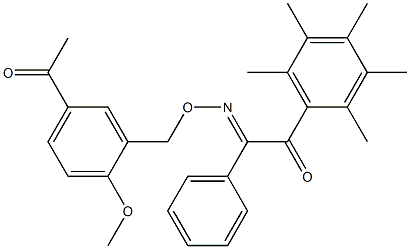 2-{[(5-acetyl-2-methoxybenzyl)oxy]imino}-1-(2,3,4,5,6-pentamethylphenyl)-2- phenylethan-1-one