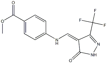 methyl 4-({[5-oxo-3-(trifluoromethyl)-1,5-dihydro-4H-pyrazol-4-yliden]methyl}amino)benzenecarboxylate|