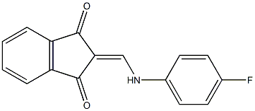 2-[(4-fluoroanilino)methylene]-1H-indene-1,3(2H)-dione Struktur