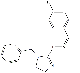 1-(4-fluorophenyl)ethan-1-one 1-(1-benzyl-4,5-dihydro-1H-imidazol-2-yl)hydrazone Struktur