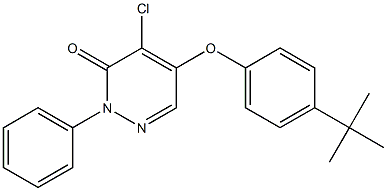 5-[4-(tert-butyl)phenoxy]-4-chloro-2-phenyl-2,3-dihydropyridazin-3-one Struktur