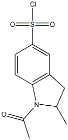 1-acetyl-2-methyl-5-indolinesulfonoyl chloride 化学構造式