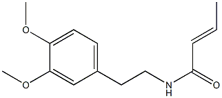 (E)-N-(3,4-dimethoxyphenethyl)-2-butenamide 结构式