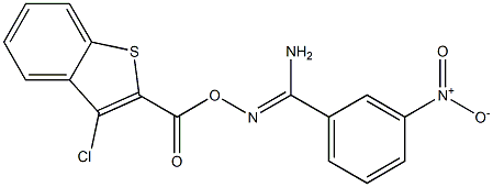 O1-[(3-chlorobenzo[b]thiophen-2-yl)carbonyl]-3-nitrobenzene-1-carbohydroximamide Struktur