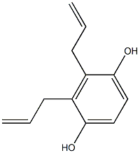 2,3-diallylbenzene-1,4-diol 化学構造式