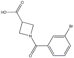 1-(3-bromobenzoyl)-3-azetanecarboxylic acid Structure