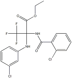  ethyl 2-(3-chloroanilino)-2-[(2-chlorobenzoyl)amino]-3,3,3-trifluoropropanoate