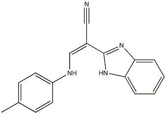 2-(1H-benzo[d]imidazol-2-yl)-3-(4-toluidino)acrylonitrile Structure