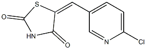 5-[(E)-(6-chloro-3-pyridinyl)methylidene]-1,3-thiazolane-2,4-dione Structure