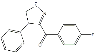 (4-fluorophenyl)(4-phenyl-4,5-dihydro-1H-pyrazol-3-yl)methanone Structure