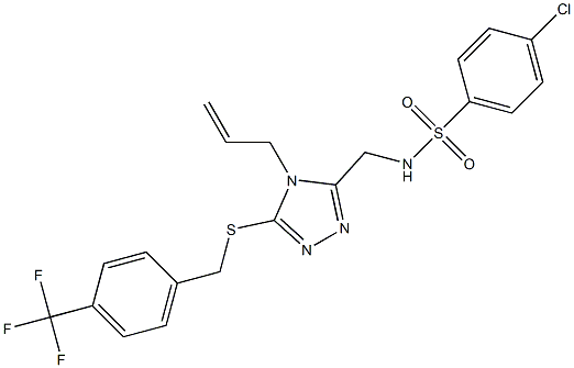 N-[(4-allyl-5-{[4-(trifluoromethyl)benzyl]sulfanyl}-4H-1,2,4-triazol-3-yl)methyl]-4-chlorobenzenesulfonamide