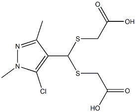 2-{[[(carboxymethyl)thio](5-chloro-1,3-dimethyl-1H-pyrazol-4-yl)methyl]thio}acetic acid