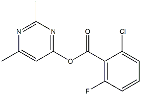 2,6-dimethyl-4-pyrimidinyl 2-chloro-6-fluorobenzenecarboxylate 结构式
