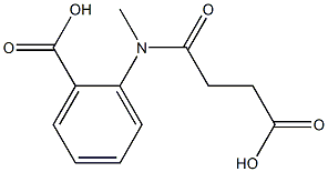 2-[(3-carboxypropanoyl)(methyl)amino]benzoic acid Structure