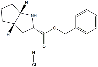 (+)( 2a ,3ab,6ab) Octahydro Cyclopenta(b) Pyrrole-2-CarboxylicAcid Phenyl Methyl Ester HCl Struktur