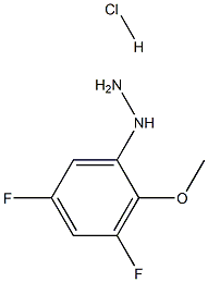 (3,5-difluoro-2-methoxyphenyl)hydrazine hydrochloride Structure