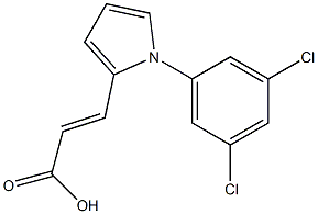 (E)-3-(1-(3,5-dichlorophenyl)-1H-pyrrol-2-yl)acrylic acid Struktur