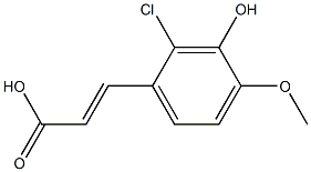 (E)-3-(2-chloro-3-hydroxy-4-methoxyphenyl)acrylic acid Struktur