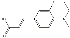 (E)-3-(3,4-dihydro-4-methyl-2H-benzo[b][1,4]oxazin-7-yl)acrylic acid Structure