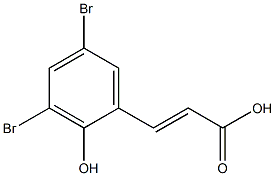 (E)-3-(3,5-dibromo-2-hydroxyphenyl)acrylic acid Struktur