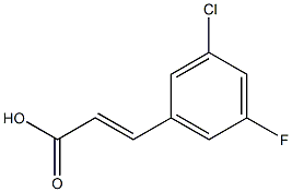 (E)-3-(3-chloro-5-fluorophenyl)acrylic acid Struktur