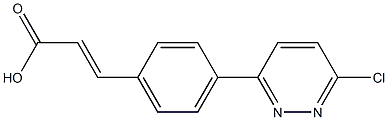 (E)-3-(4-(6-chloropyridazin-3-yl)phenyl)acrylic acid 结构式