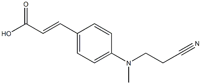 (E)-3-(4-(N-(2-cyanoethyl)-N-methylamino)phenyl)acrylic acid Struktur
