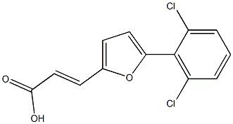 (E)-3-(5-(2,6-dichlorophenyl)furan-2-yl)acrylic acid Struktur