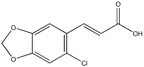 (E)-3-(5-chlorobenzo[d][1,3]dioxol-6-yl)acrylic acid Struktur