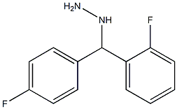 1-((2-fluorophenyl)(4-fluorophenyl)methyl)hydrazine Struktur
