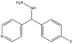 1-((4-fluorophenyl)(pyridin-4-yl)methyl)hydrazine Struktur