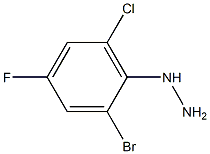 1-(2-bromo-6-chloro-4-fluorophenyl)hydrazine Structure