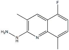 1-(5-fluoro-3,8-dimethylquinolin-2-yl)hydrazine 化学構造式