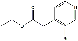 3-ブロモピリジン-4-酢酸エチル 化学構造式