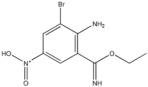N-(4-amino-3-bromo-5-(ethoxy(imino)methyl)phenyl)-N-oxohydroxylammonium Struktur