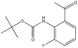 tert-butyl 2-acetyl-6-fluorophenylcarbamate 结构式