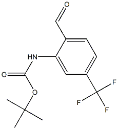 tert-butyl 2-formyl-5-(trifluoromethyl)phenylcarbamate Structure