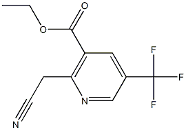 ethyl 2-(cyanomethyl)-5-(trifluoromethyl)nicotinate Struktur