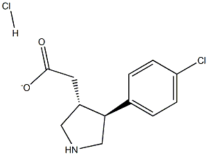 Trans (+/-) 4-(4-Chlorophenyl)Pyrrolidine-3-Methylcarboxylate Hydrochloride 结构式