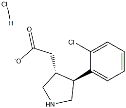 Trans (+/-) 4-(2-Chlorophenyl)Pyrrolidine-3-Methylcarboxylate Hydrochloride Structure