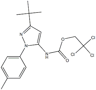 2,2,2-Trichloroethyl 3-Tert-Butyl-1-P-Tolyl-1H-Pyrazol-5-Ylcarbamate Structure