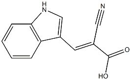 2-Cyano-3-(1H-Indol-3-Yl)Acrylic Acid,,结构式